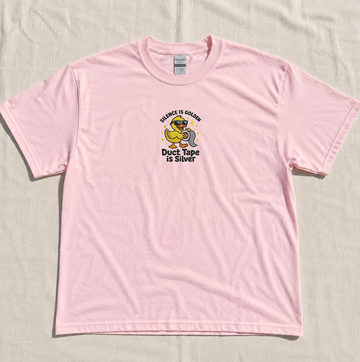 SILENCE IS GOLDEN DUCT TAPE IS SILVER EMBROIDERED TEE MC-0016