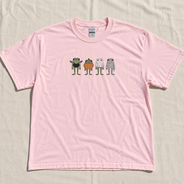 HALLOWEEN FROG EMBROIDERED TEE MC-0011