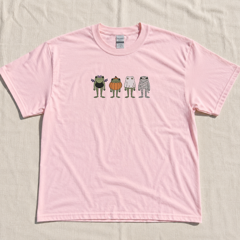 HALLOWEEN FROG EMBROIDERED TEE MC-0011