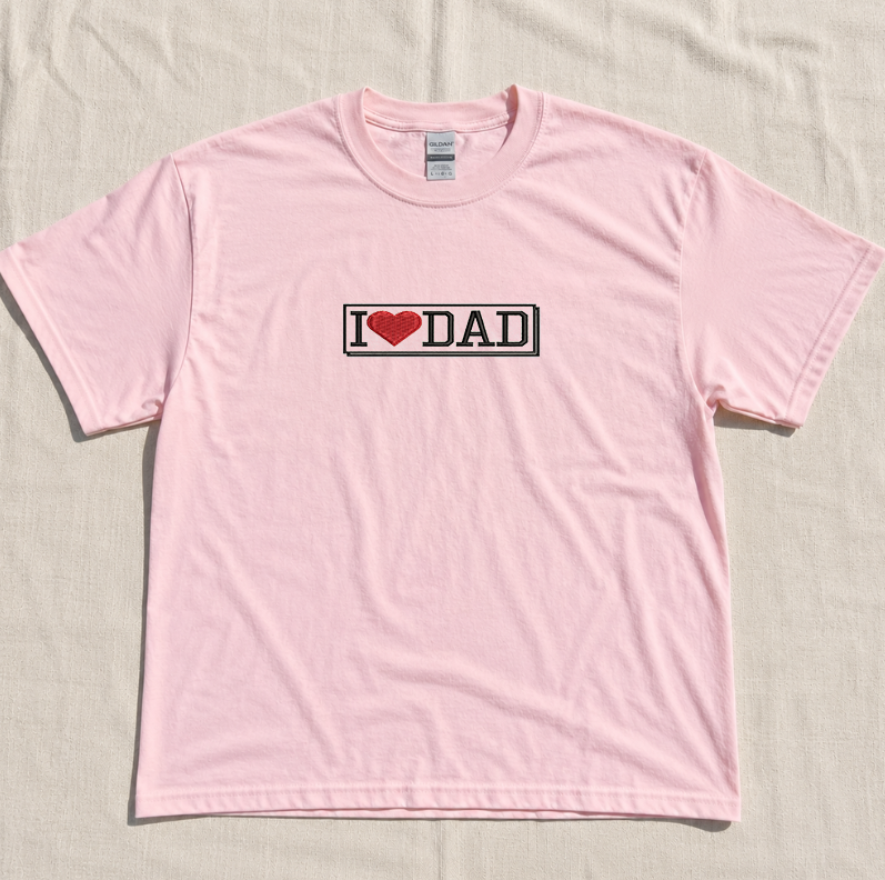 I LOVE DAD EMBROIDERED TEE MC-0054