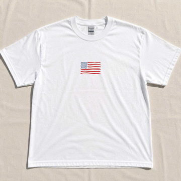 AMERICAN FLAG EMBROIDERED TEE MC-0005