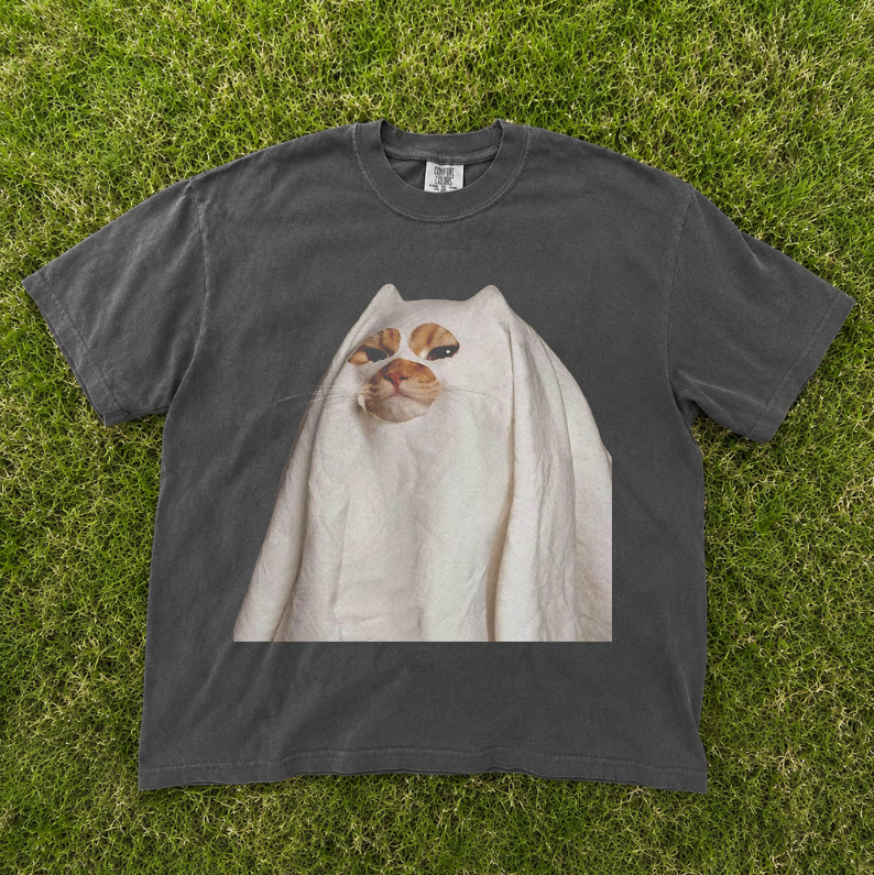GHOST CAT SHIRT MC-0107