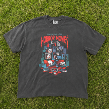 I FREAKING LOVE HORROR MOVIES GRAPHIC SHIRT MC-0112