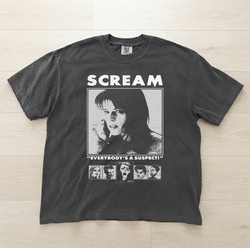 EVERYBODY IS A SUSPECT SCREAM MOVIE HORROR GRAPHIC SHIRT MC-0125