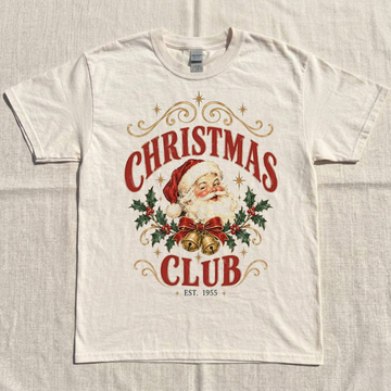 VINTAGE CHRISTMAS CLUB SHIRT, RETRO SANTA CLAUS SHIRT MC-0134