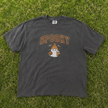 Cute Spooky Ghost Halloween Embroidered Tee CT-0082