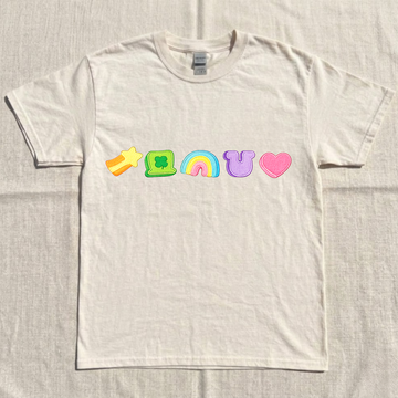 NOSTALGIC CEREAL MARSHMALLOWS EMBROIDERED TEE CT-0022