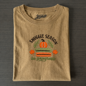 SNUGGLE SEASON IN PROGESS EMBROIDERED SHIRT AV-0021