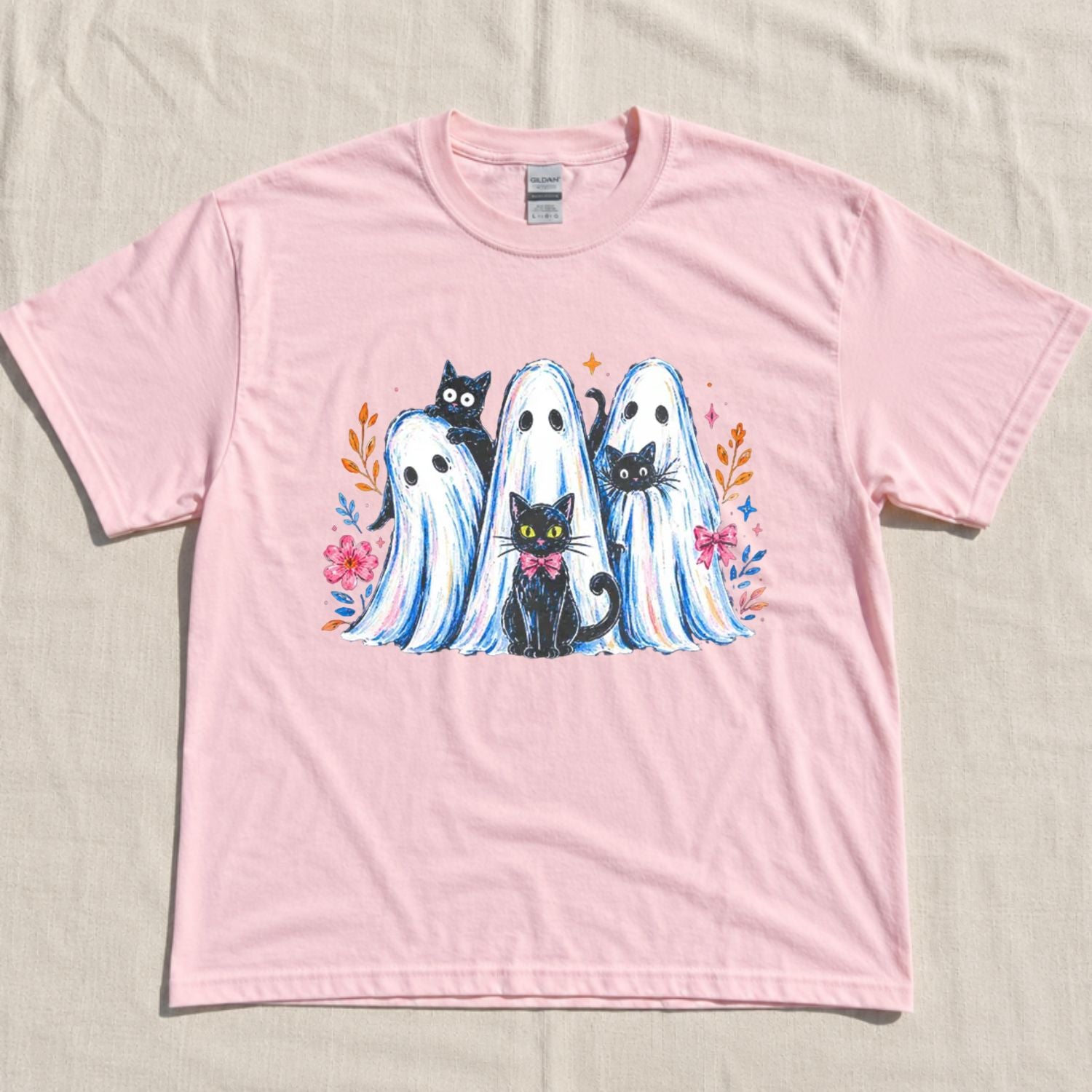 GHOST CAT SPOOKY SEASON SHIRT NN-0117