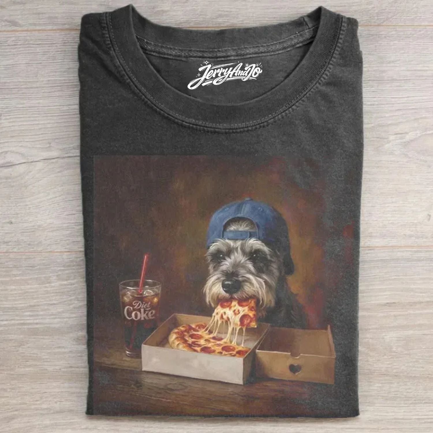 SILLY SCHNAUZER EATING PIZZA SHIRT NN-0149
