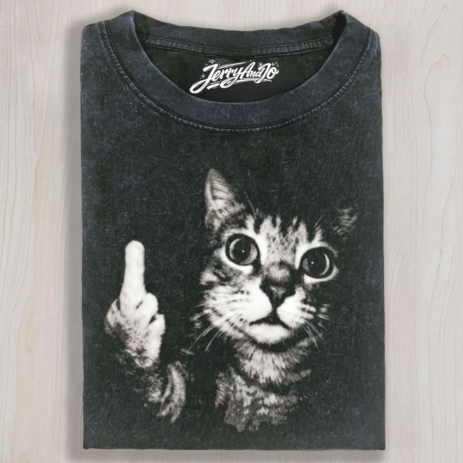 RETRO CAT MIDDLE FINGER SHIRT NN-0159