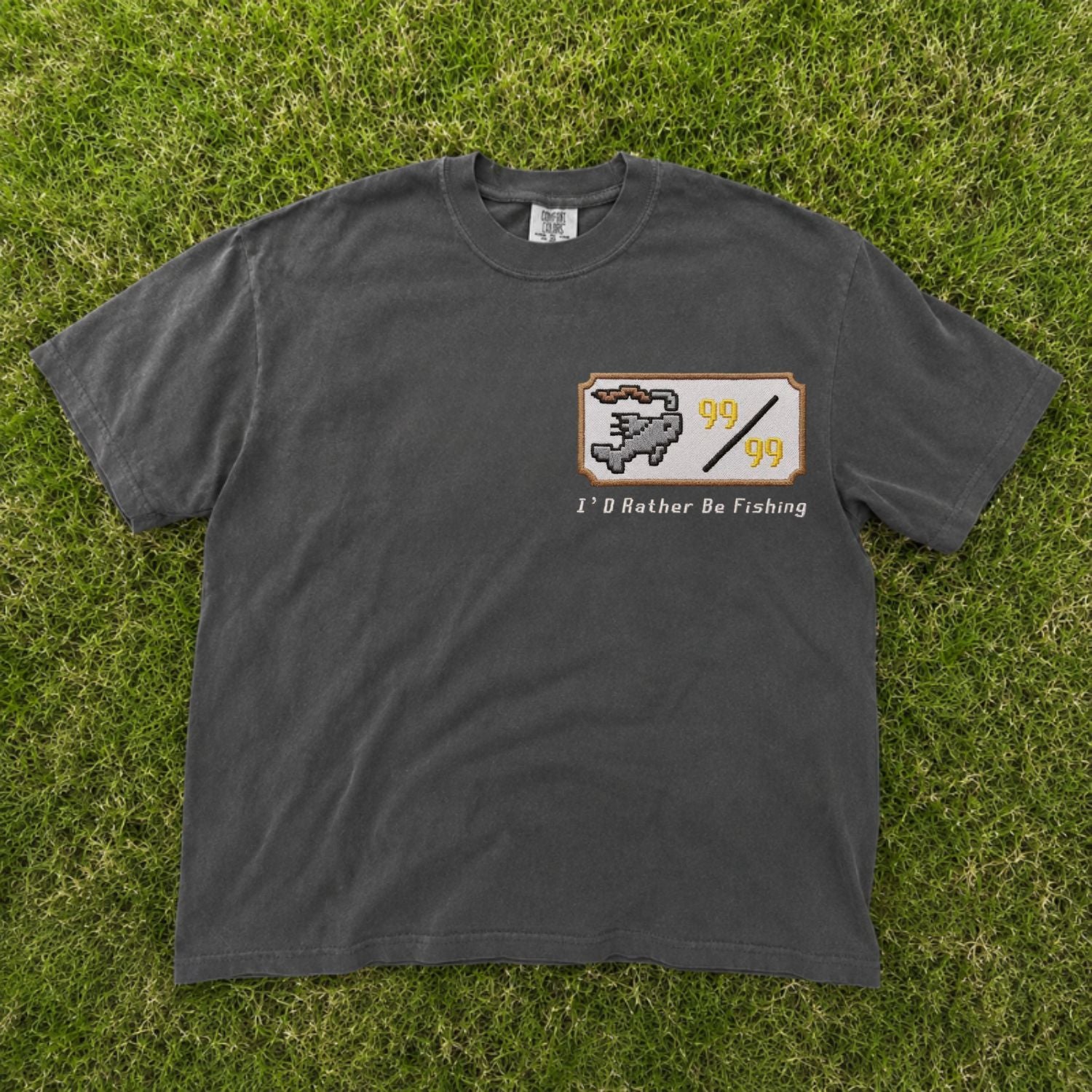 OSRS FISHING RUNESCAPE GAMER EMBROIDERED TEE NN-0036