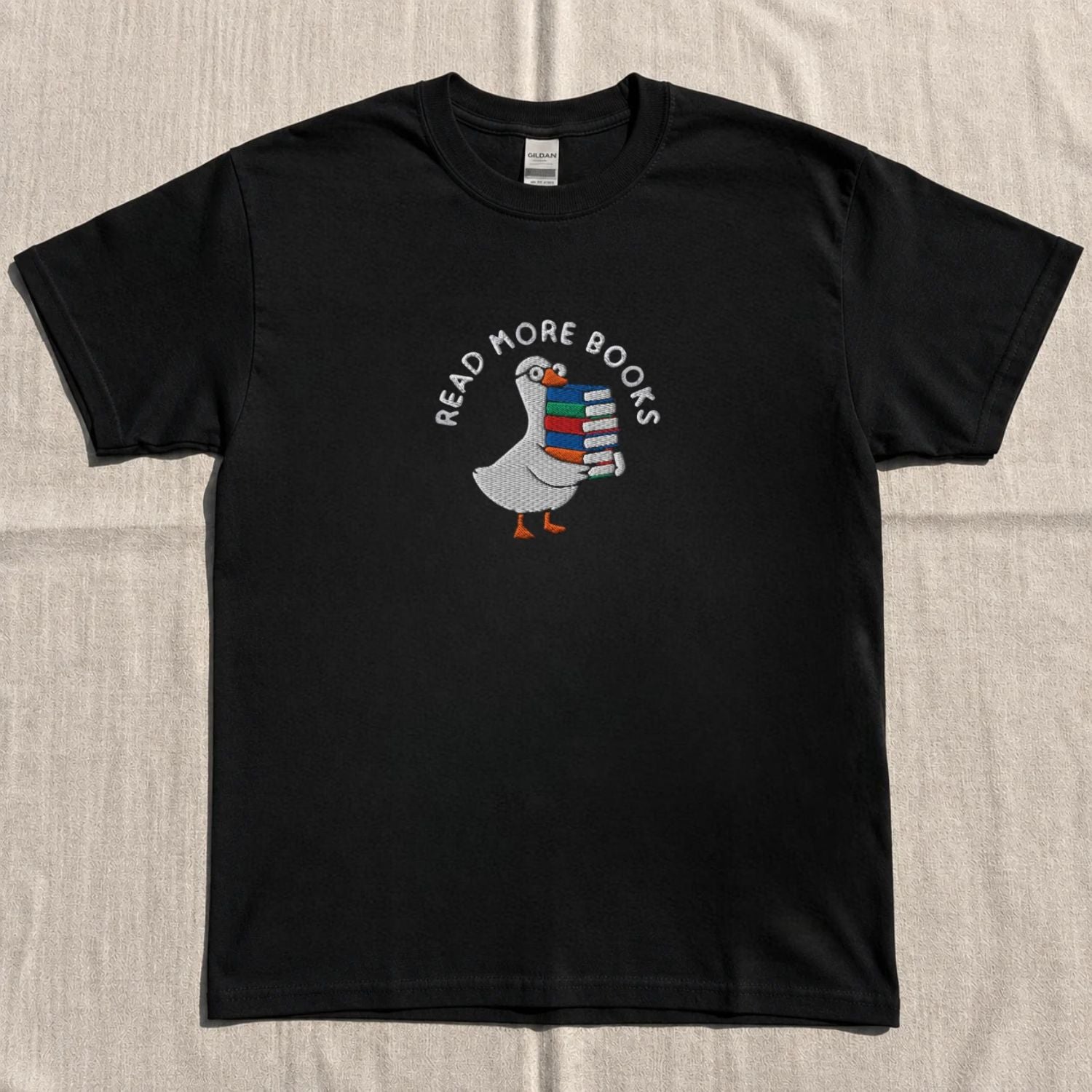 GOOSE READ MORE BOOKS EMBROIDERED TEE NN-0038