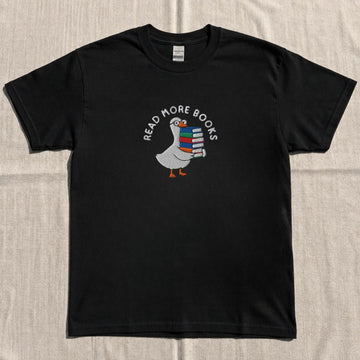 GOOSE READ MORE BOOKS EMBROIDERED TEE NN-0038