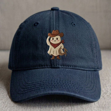 CUTE GHOST WESTERN COWBOY HALLOWEEN EMBROIDERED CLASSIC DAD HAT NN-0011