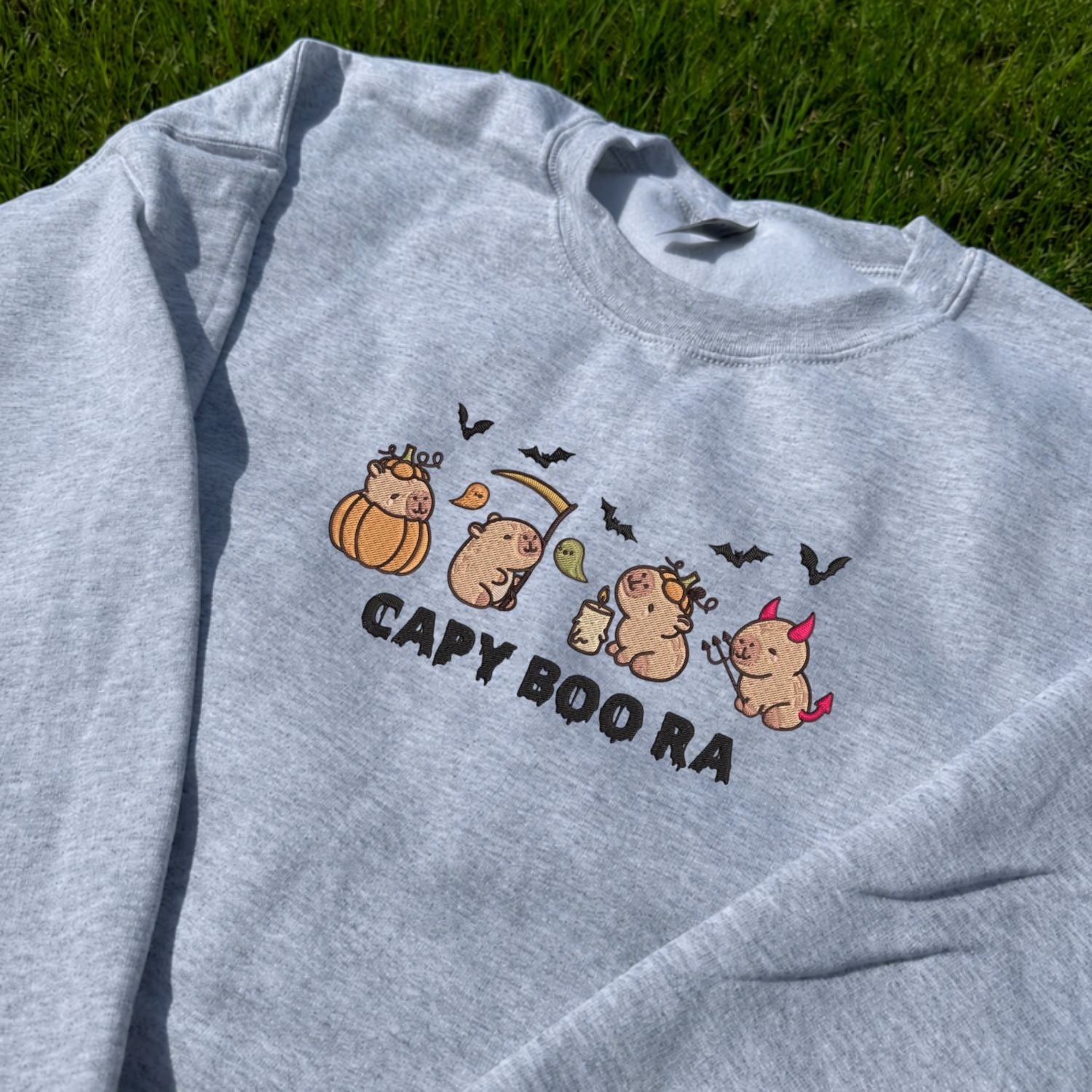HALLOWEEN CAPY BOO RA EMBROIDERED TEE NN-0047