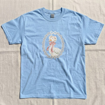 GOOSE GRANDMA WITH LACE FRAME EMBROIDERED TEE NN-0052