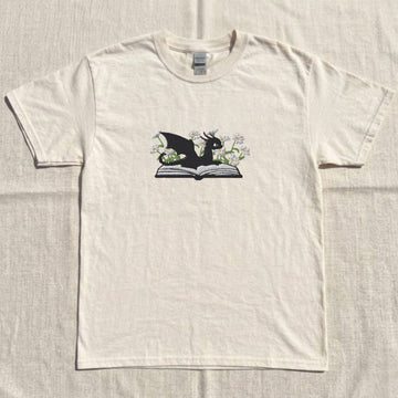 DRAGON AND DAISIES EMBROIDERED TEE NN-0054