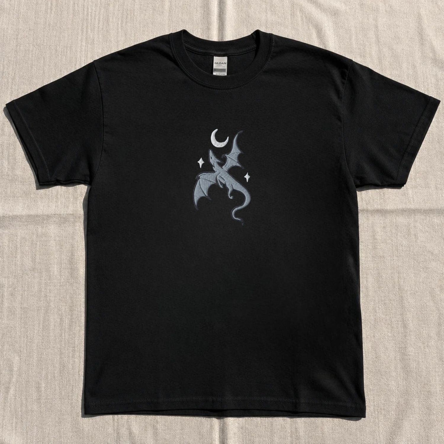 MOON AND DRAGON FANTASY BOOK EMBROIDERED TEE NN-0055