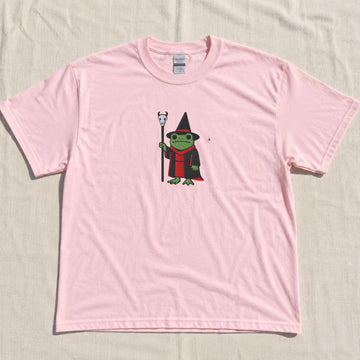 WARLOCK FROG HALLOWEEN EMBROIDERED TEE NN-0059