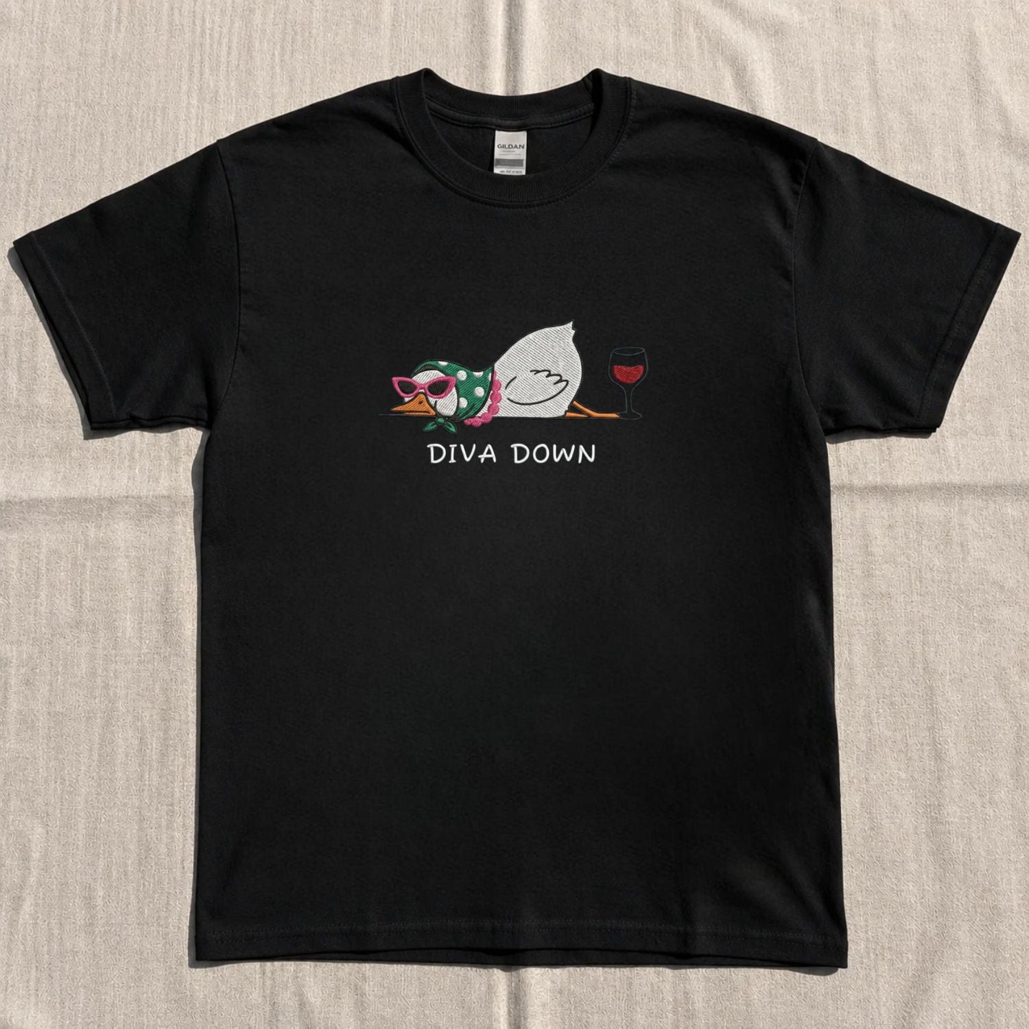 DIVA DOWN GOOSE EMBROIDERED TEE NN-0061