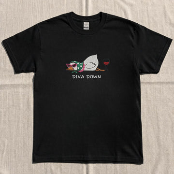 DIVA DOWN GOOSE EMBROIDERED TEE NN-0061