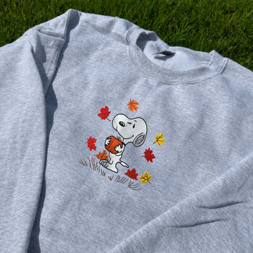 CUTE DOG PUMPKIN HALLOWEEN EMBROIDERED TEE NN-0067