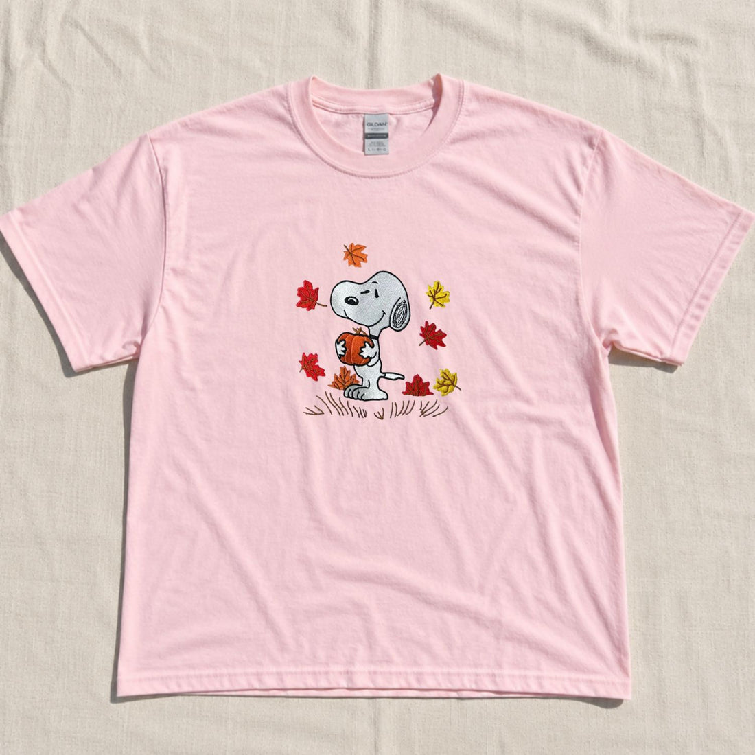 CUTE DOG PUMPKIN HALLOWEEN EMBROIDERED TEE NN-0067