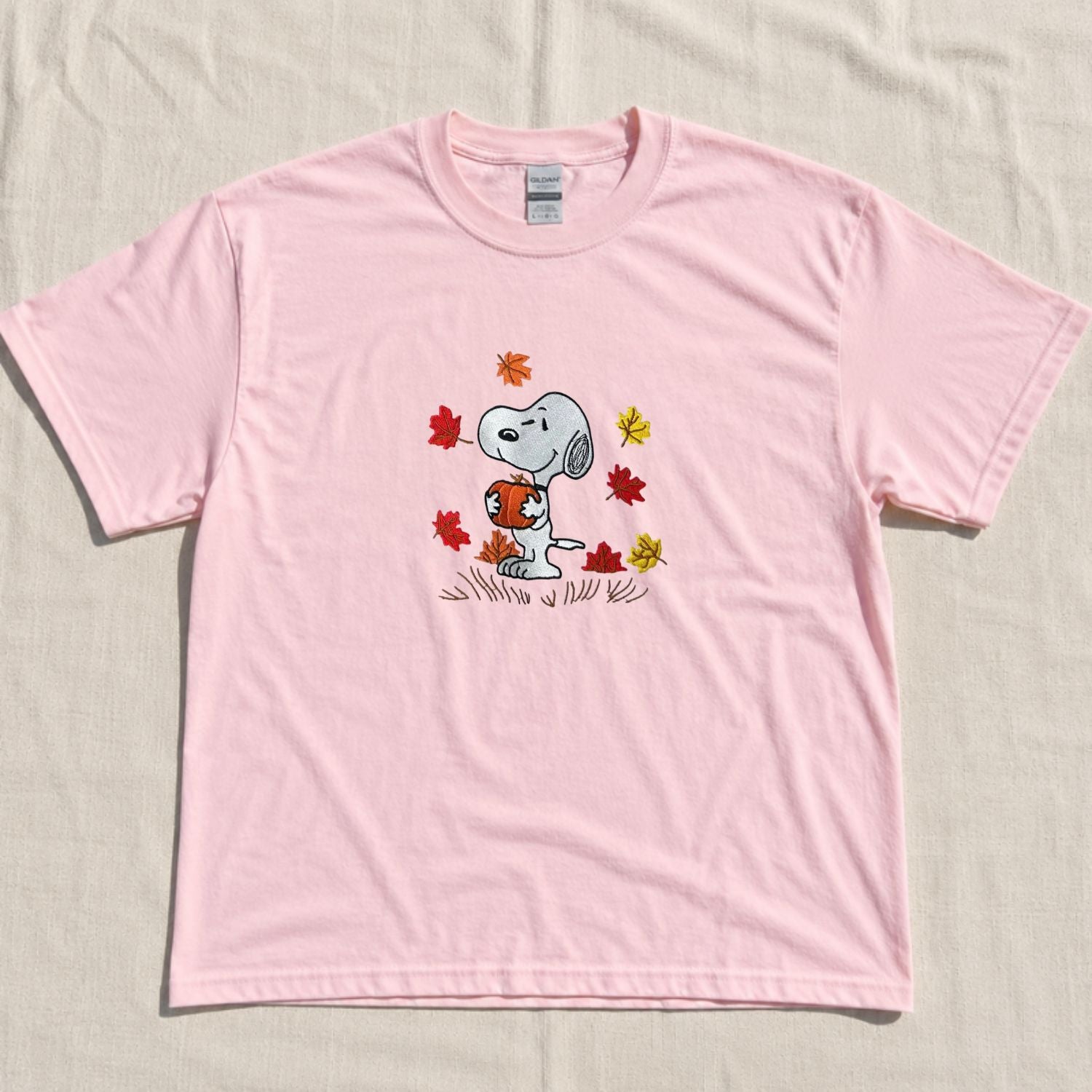 CUTE DOG PUMPKIN HALLOWEEN EMBROIDERED TEE NN-0067