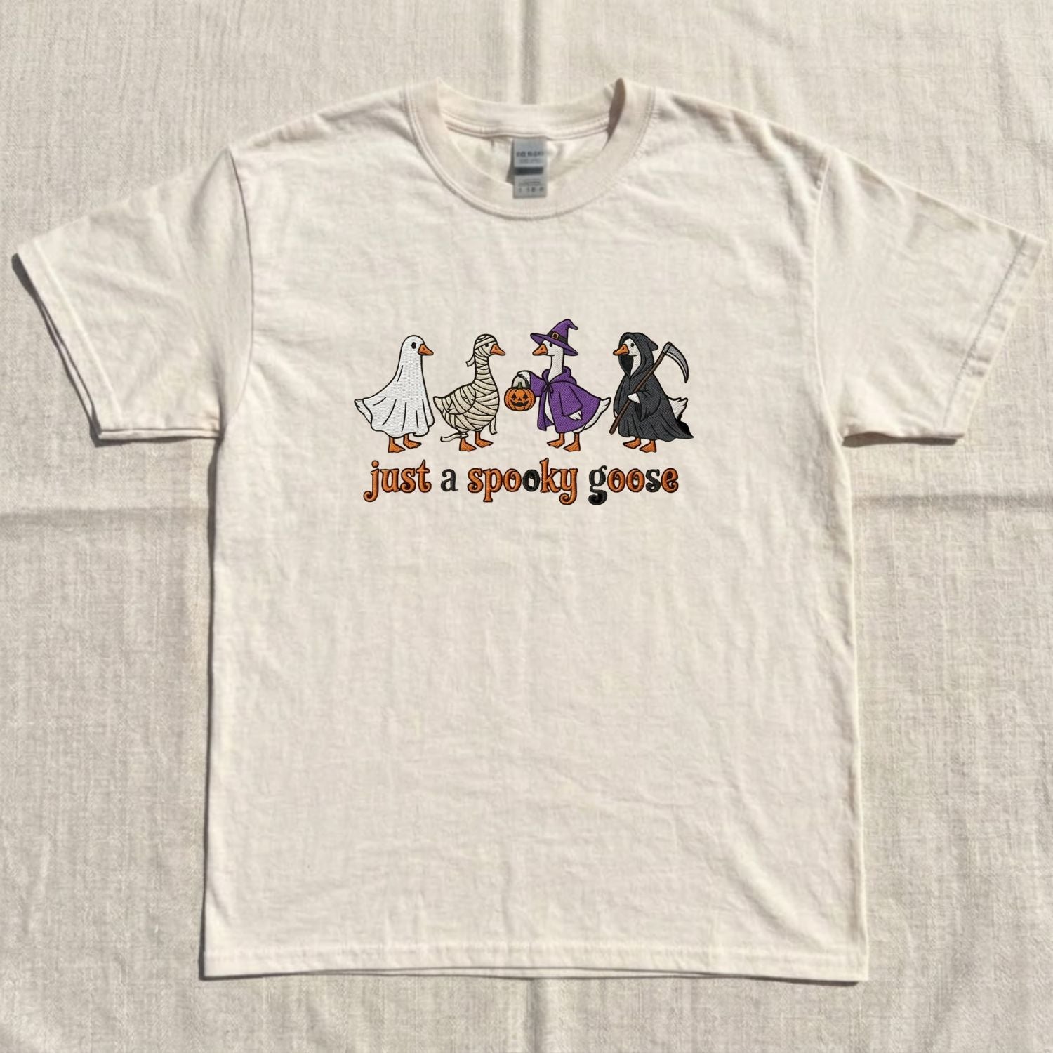 JUST A SPOOKY GOOSE EMBROIDERED TEE NN-0068