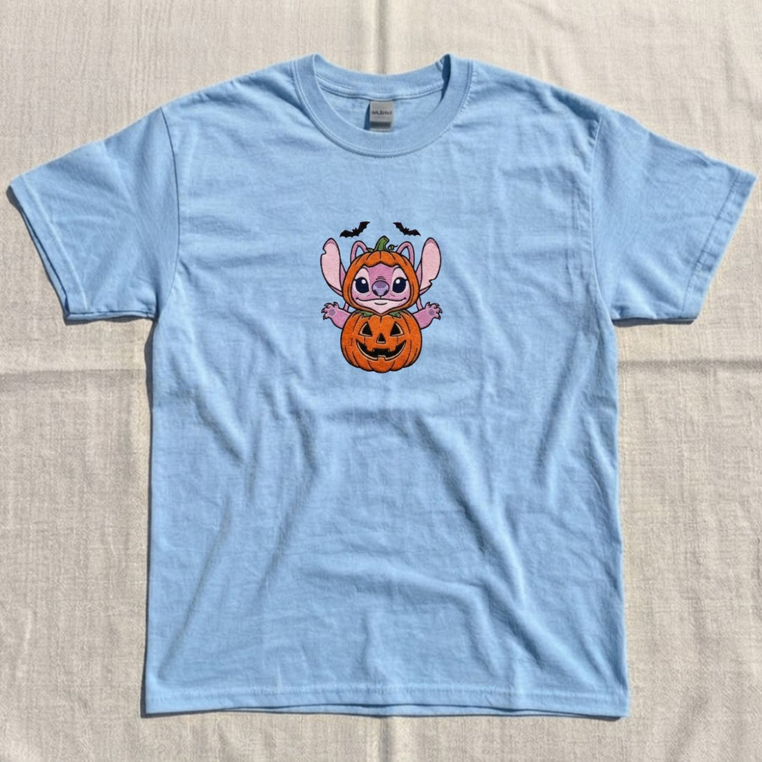 ANGEL HALLOWEEN SPOOKY PUMPKIN EMBROIDERED TEE NN-0070