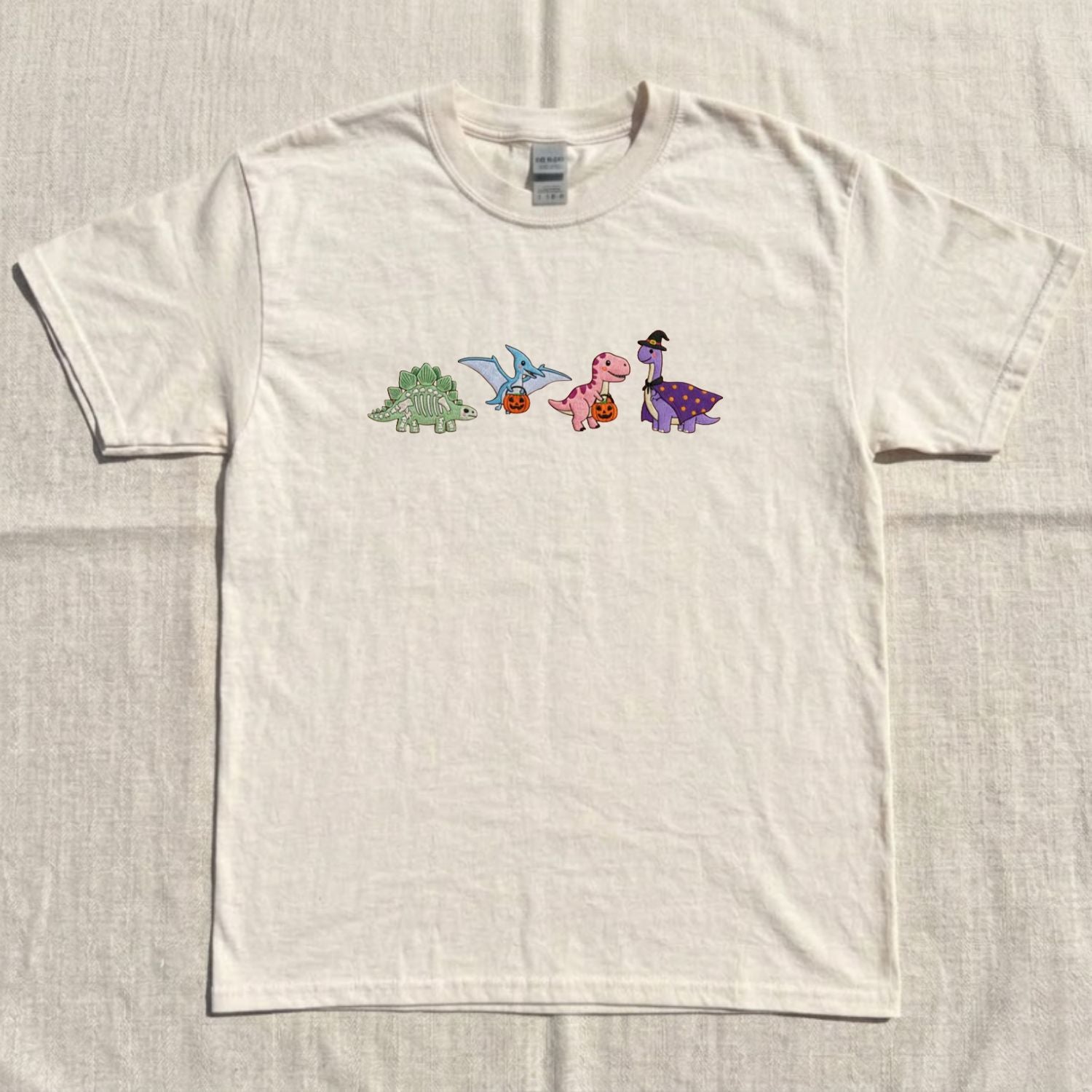 SPOOKY SAURUS DINOSAUR HALLOWEEN EMBROIDERED TEE NN-0073
