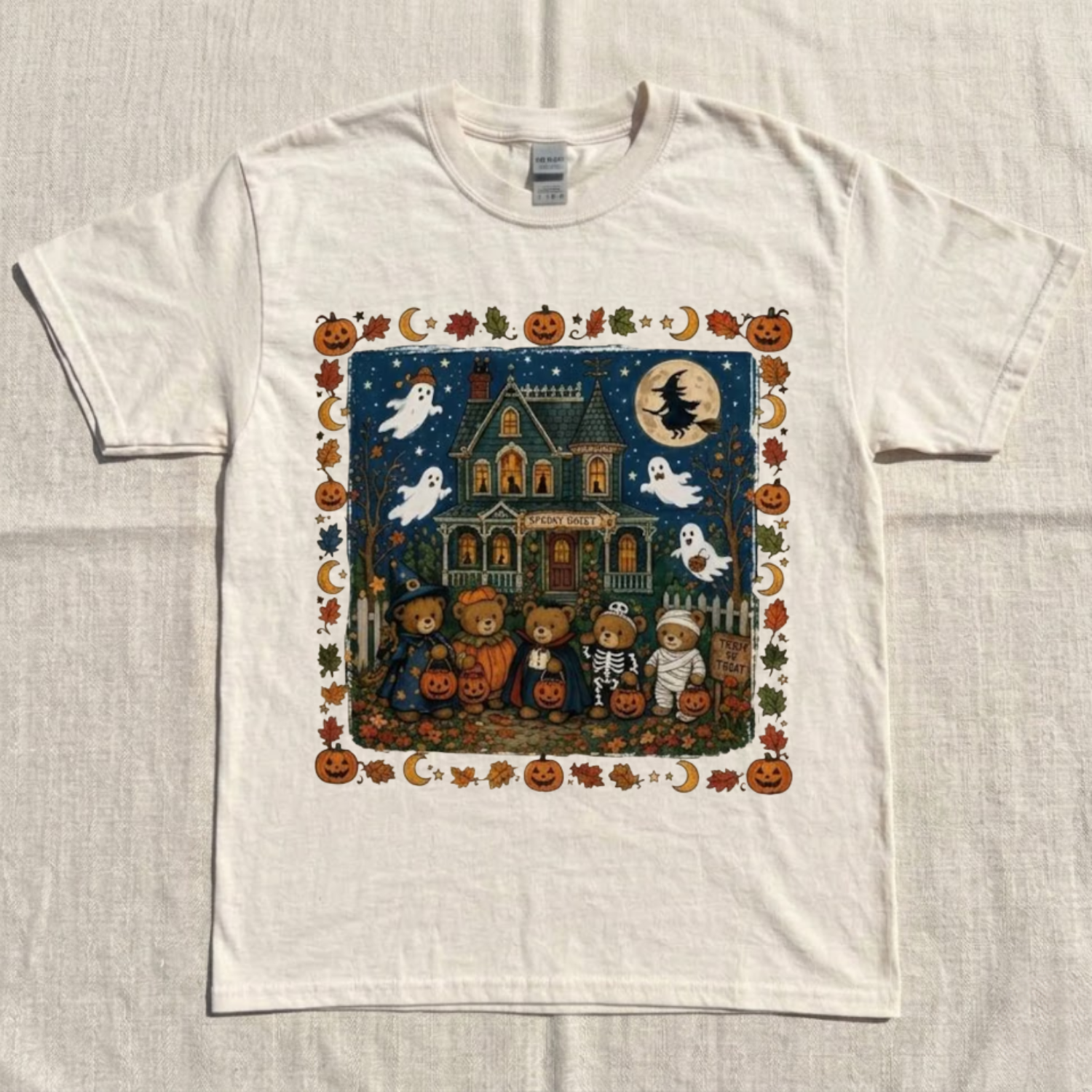 VINTAGE 90S BEARS HALLOWEEN SHIRT, TRICK OR TREAT BEARS SHIRT NN-0174