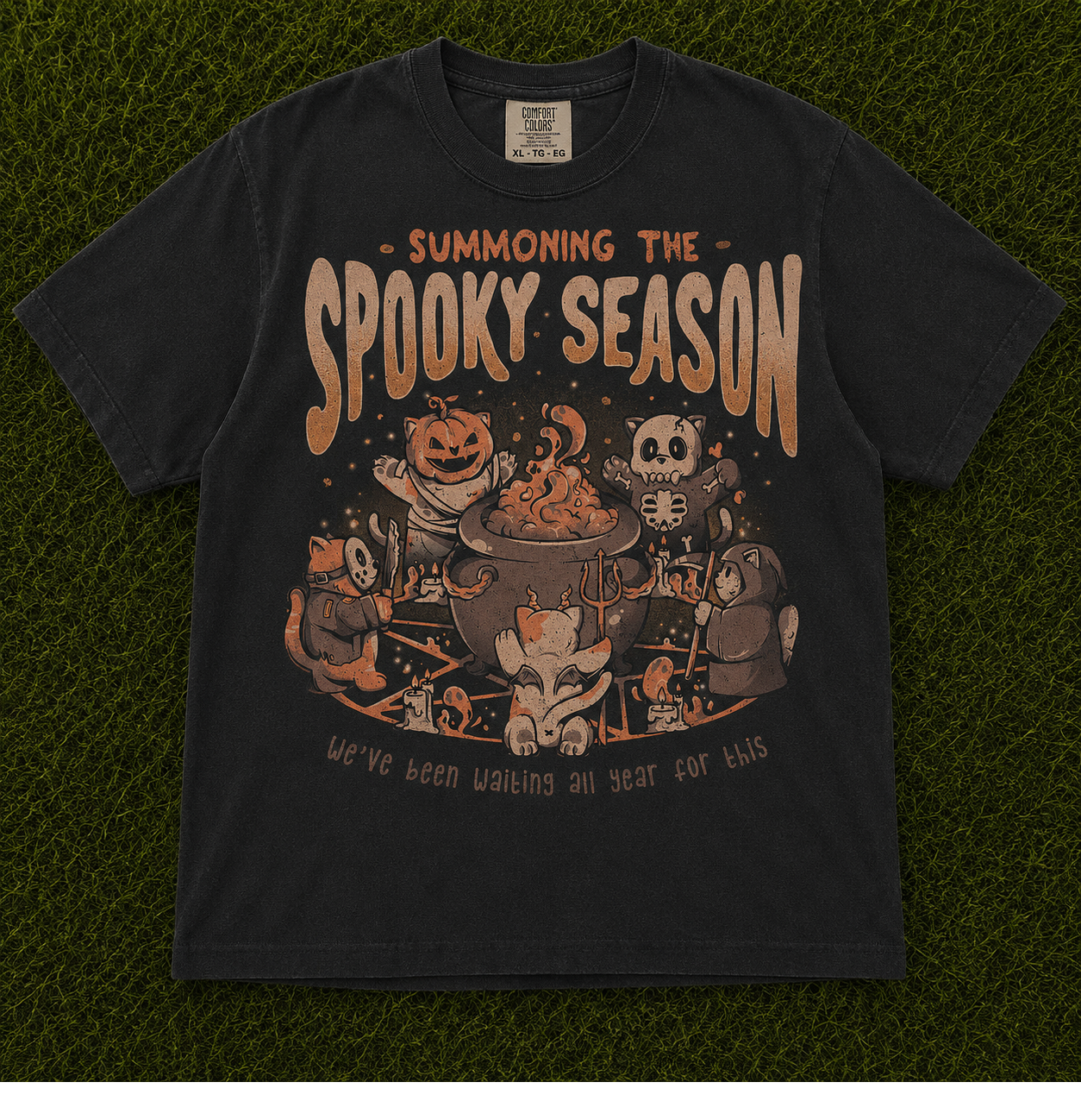 SUMMONING THE SPOOKY SEASON HALLOWEEN T-SHIRT AV-00135