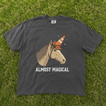 Almost Magical Shirt, Funny Horse Unicorn Tee, Vintage Equestrian T-Shirt AK-089