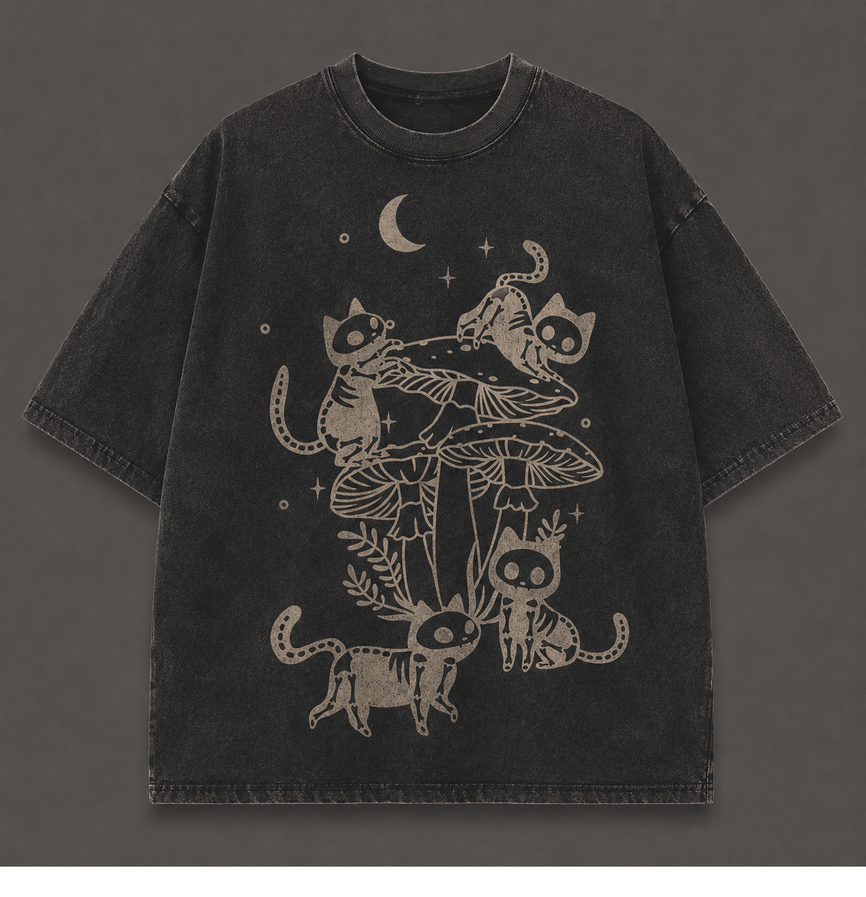 SPOOKY GOTHIC CAT LOVER RETRO TEE AV-00190