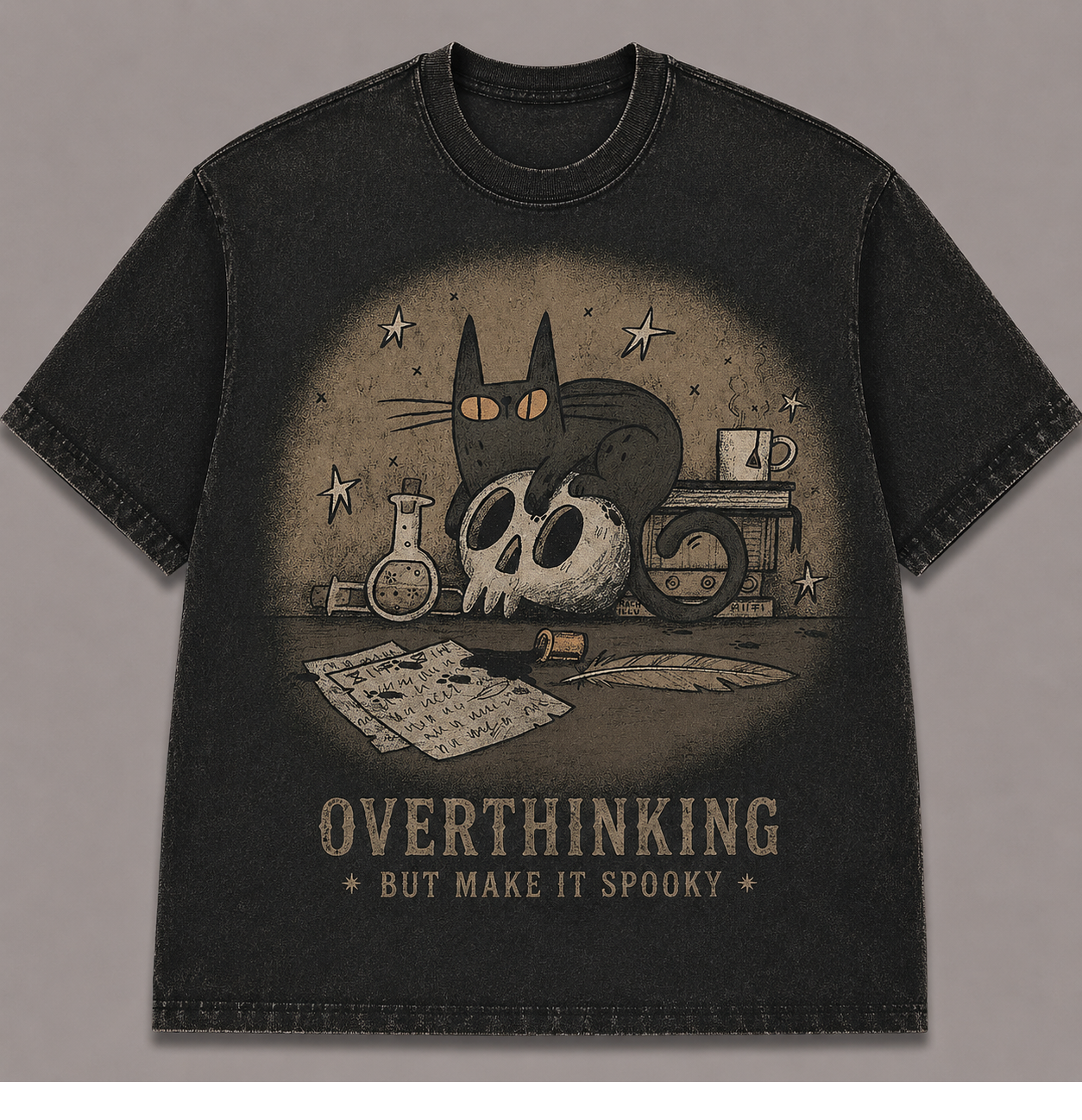 OVERTHINKING BUT MAKE IT SPOOKY HALLOWEEN T-SHIRT AV-00172