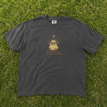 CUTE MENTALLY ON AIRPLANE MODE EMBROIDERED TEE AV-0042