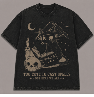 TOO CUTE TO CAST SPELLS HALLOWEEN T-SHIRT AV-00171