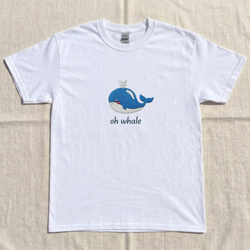OH WHALE CUTE EMBROIDERED TEE CT-0030