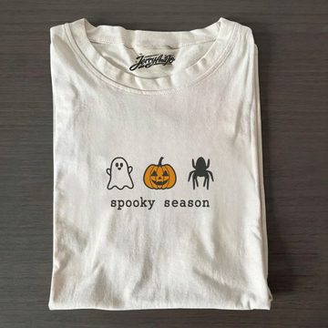 CUTE SPOOKY SEASON HALLOWEEN EMBROIDERED TEE BN-0005