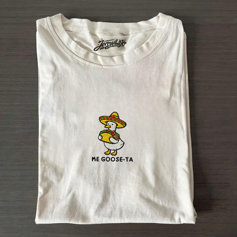 EMBROIDERED DUCK TACO TEE BN-0009