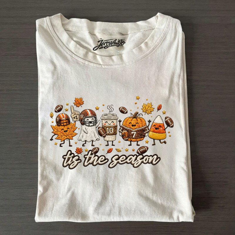 TIS THE SEASON EMBROIDERED TEE BN-0003