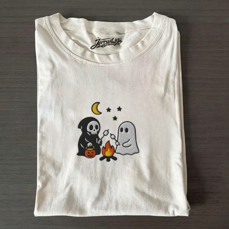 CUTE GHOSTS CAMPING EMBROIDERED TEE BN-0002