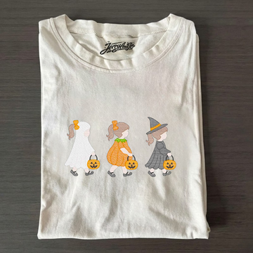 HALLOWEEN GIRL TRIO EMBROIDERED TEE BN-00015