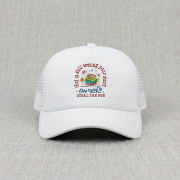 God Writing Your Story Embroidery Trucker Hat B-0074