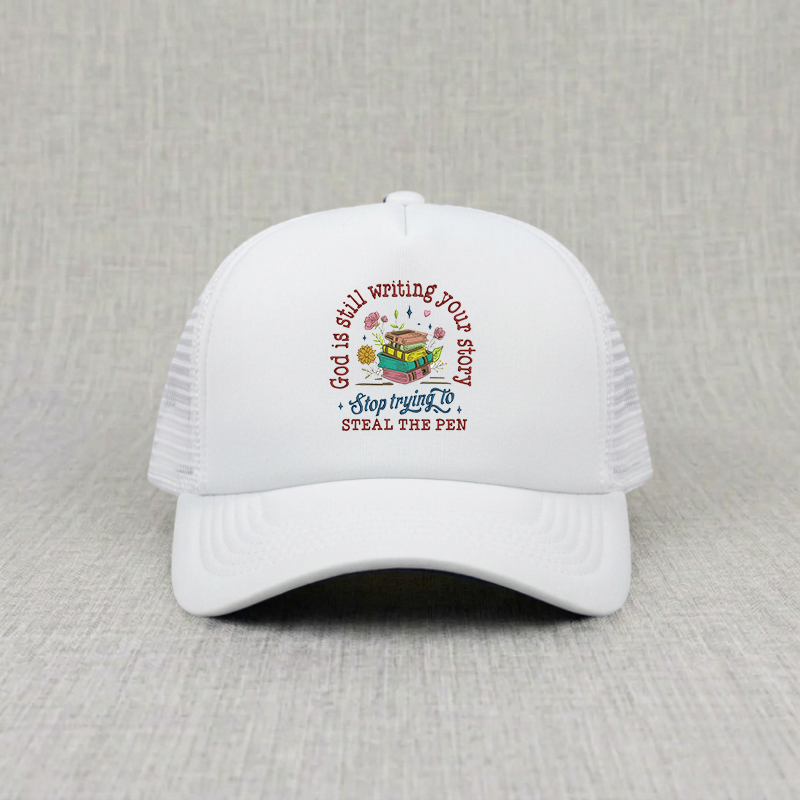 God Writing Your Story Embroidery Trucker Hat B-0074