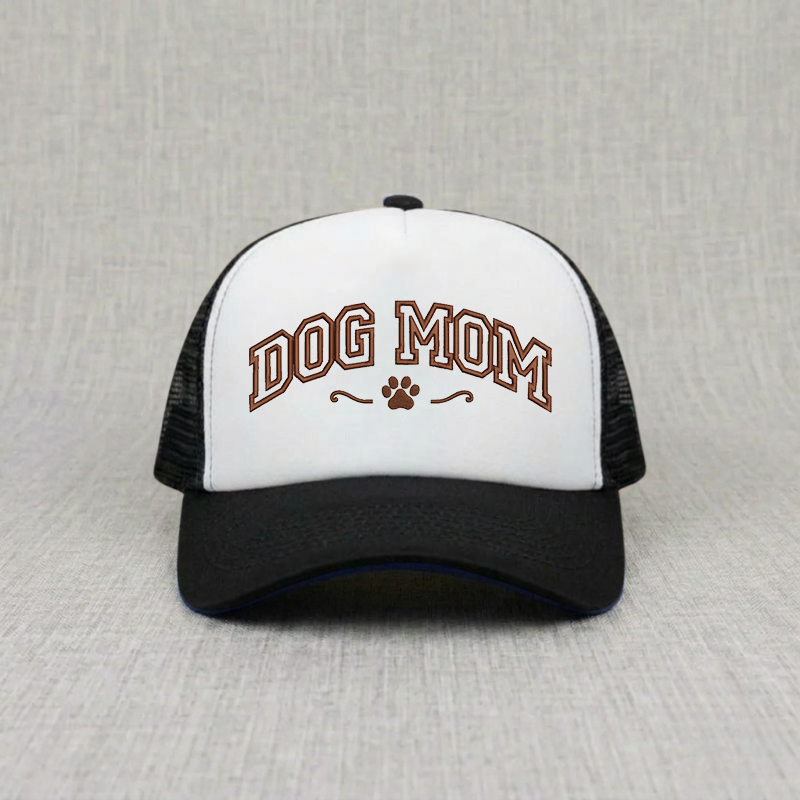 Dog Mom Embroidery Trucker Hat, Mama Dog Lover Gift B-0057