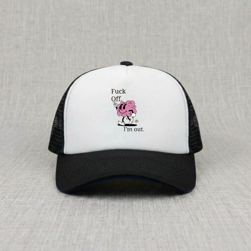 Silly Brain I'm Out Funny Embroidered Trucker Hat B-00108
