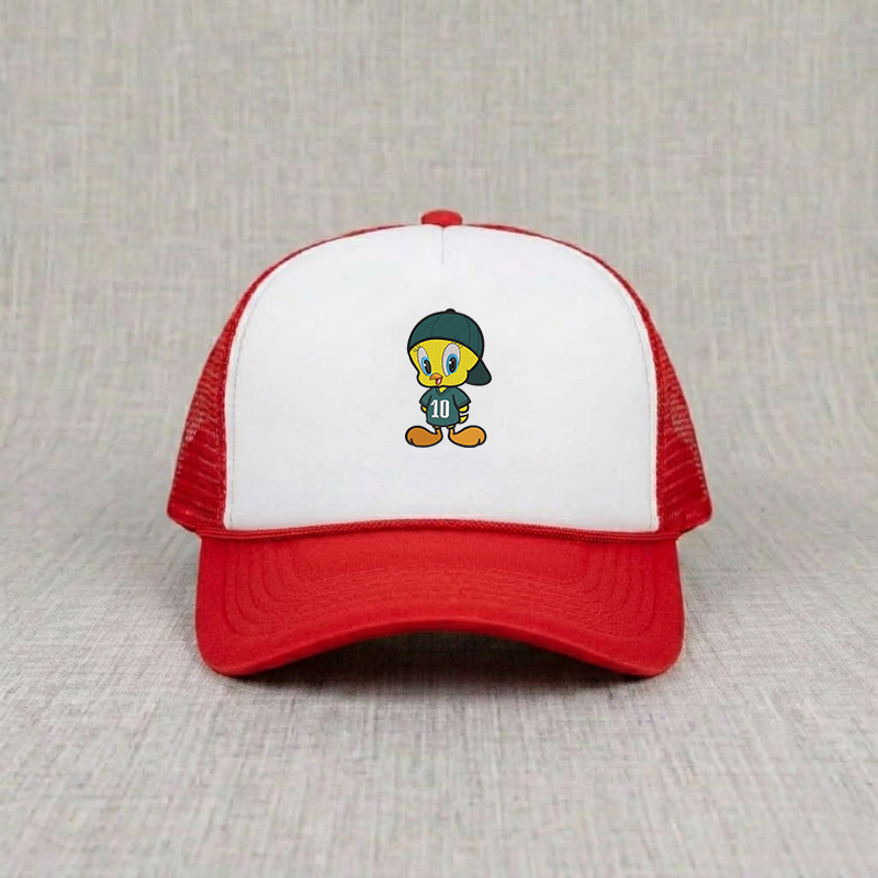 Sporty Bird Vibes Embroidery Trucker Hat, Cute Liltle Duck Cap B-0077